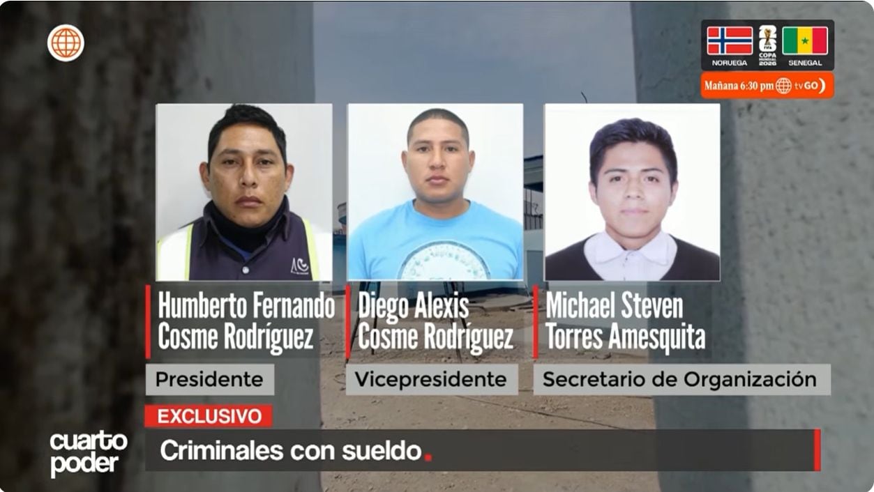 'Los Bembos del Puerto' utilizaron un sindicato formalizado por el GORE Callao y documentos falsos para infiltrarse en un service de Sedapal. Foto: Cuarto Poder