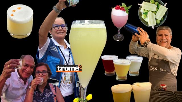 Empezaron las celebraciones por el Día del Pisco Sour. Cóctel bandera del Perú cumple más de cien años. (Compos. Isabel Medina / Trome).