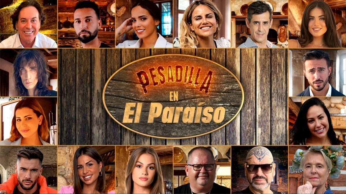 Los 16 concursantes de “Pesadilla en El Paraíso” de Telecinco (Foto: Mediaset)