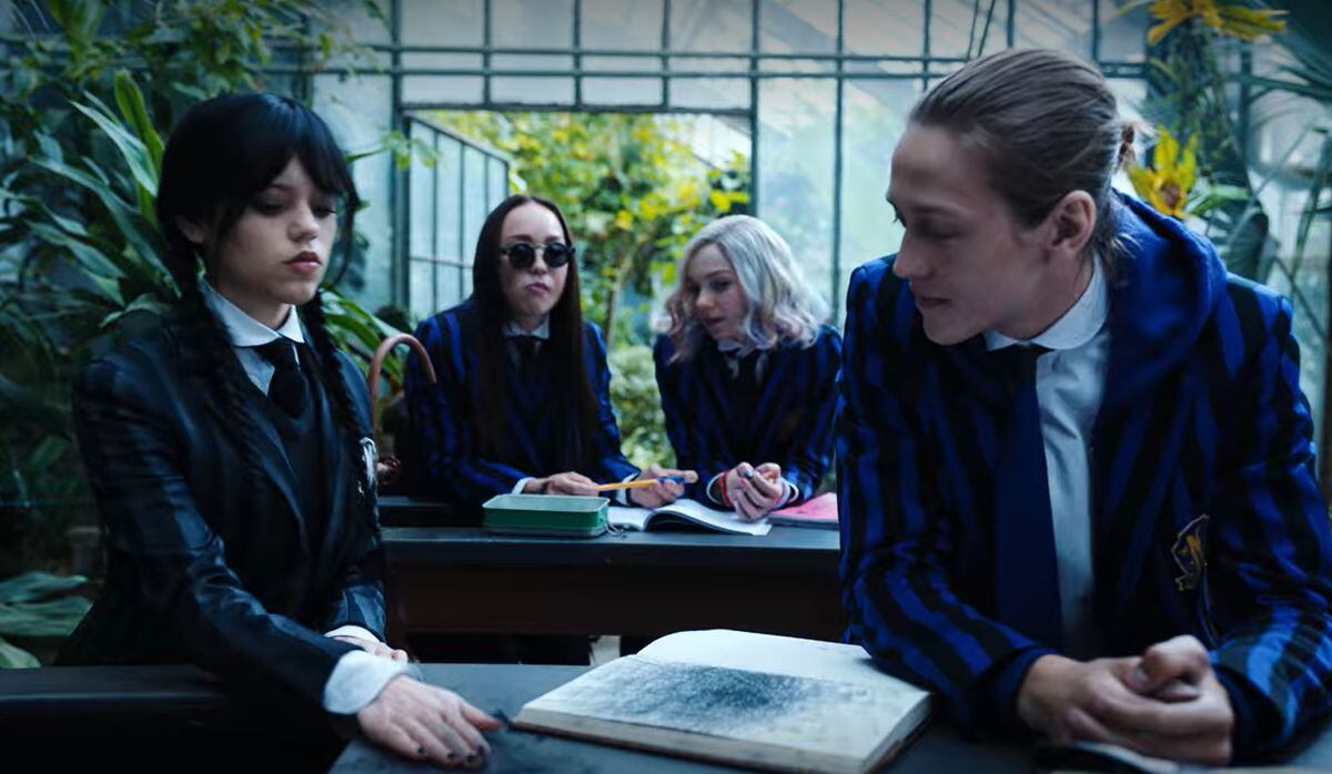Wednesday estudia en la Academia Nunca Más (Foto: Netflix)