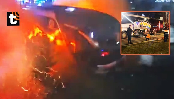 TROME - Armonía 10 en peligro: video muestra el preciso instante del atentado contra bus de la agrupación en Trujillo