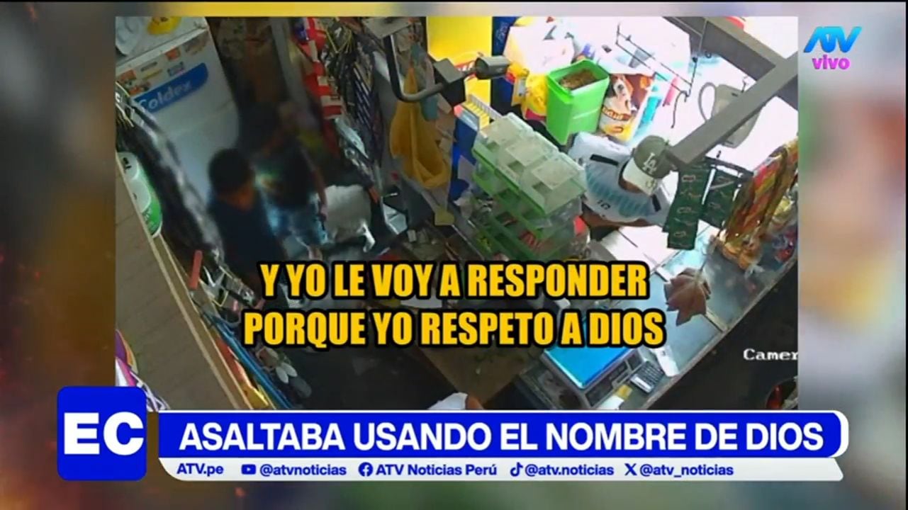 Sujeto que asaltaba bodega aseguró "respetar a Dios".