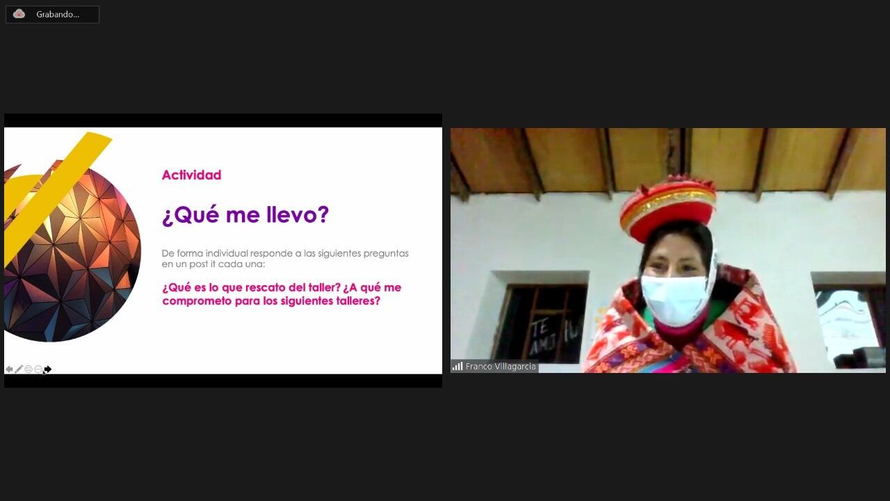 Afiche de la capacitación de los jóvenes cusqueños.