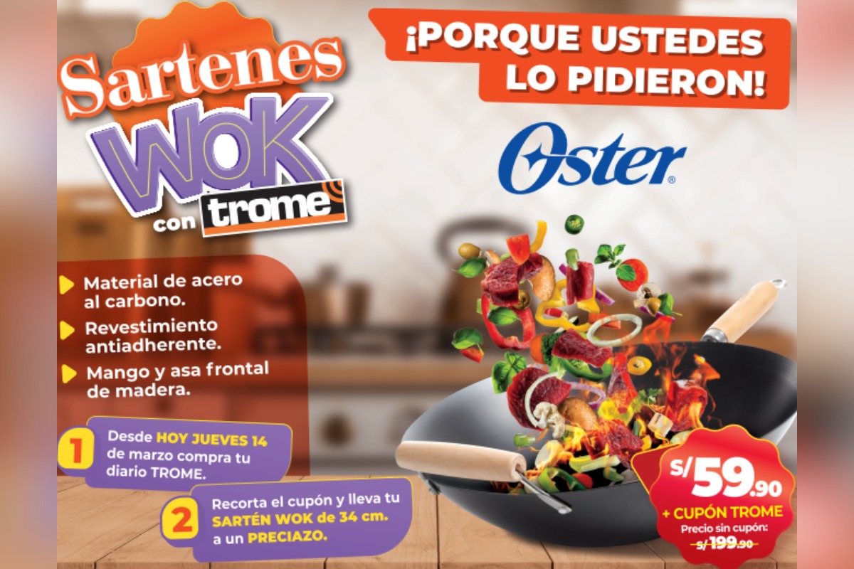 Sartenes Wok con Trome