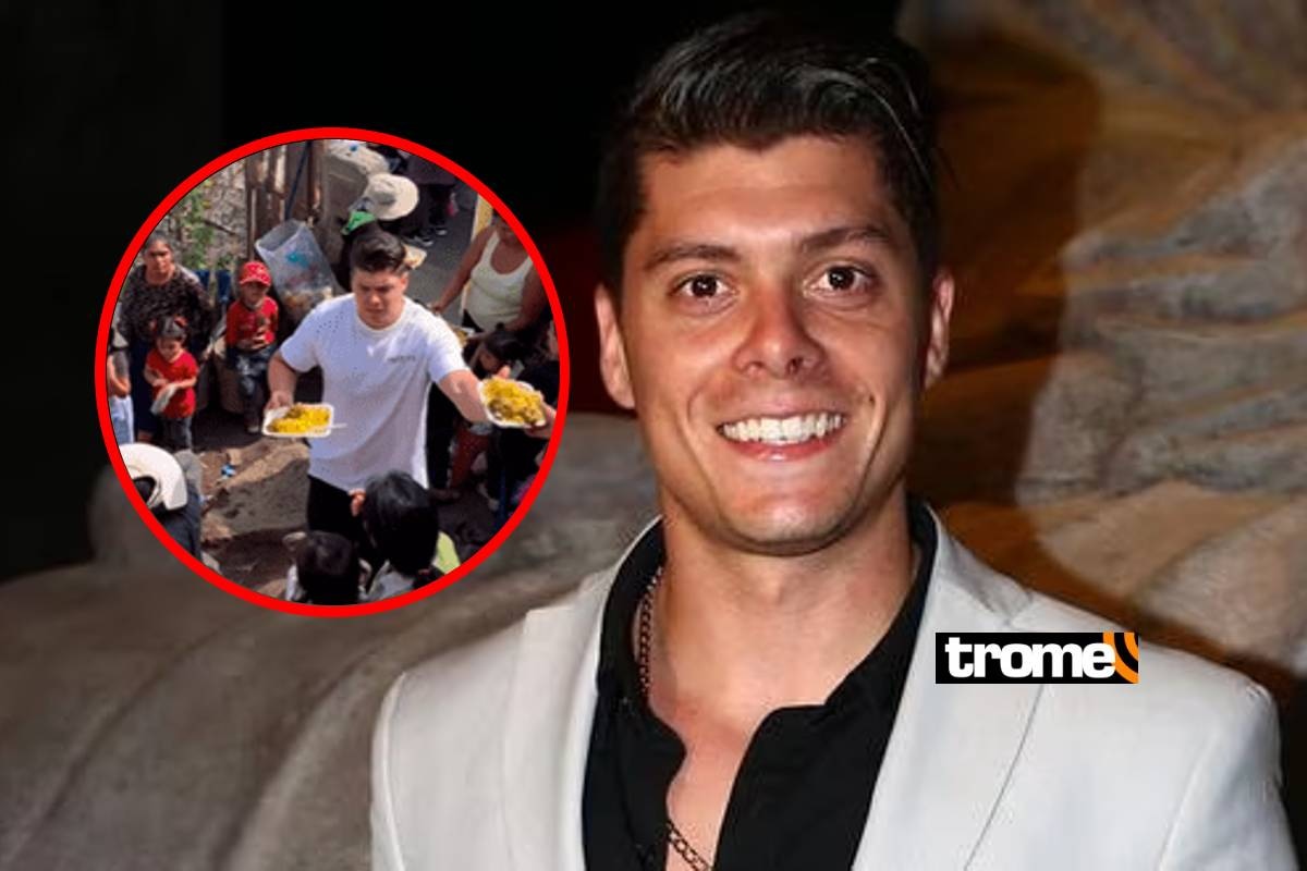 Ignacio Baladán celebró el "Día del Niño" juntos a decenas de pequeños en un asentamiento humano. Foto: Difusión