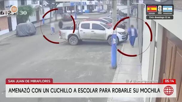 Escolar se enfrenta a ladrón armado en San Juan de Miraflores. Foto: América Noticias