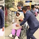 ¡Susto en jornada electoral! Adulta mayor en silla de ruedas casi sufre accidente al acudir a votar
