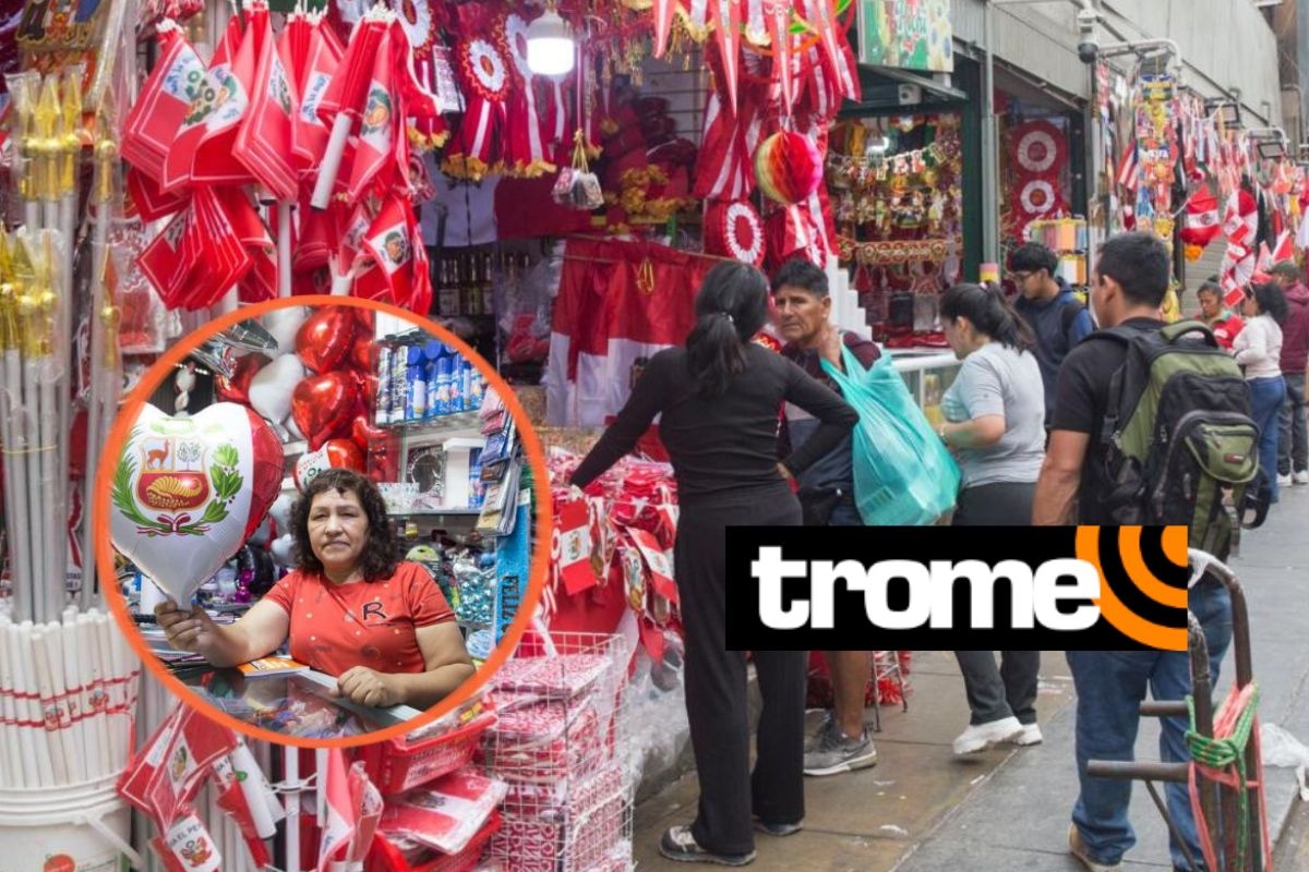 Si planeas una celebración patriótica, ya hay globos y decoración para todos los bolsillos. Foto: Ernesto Quilcate/Trome.