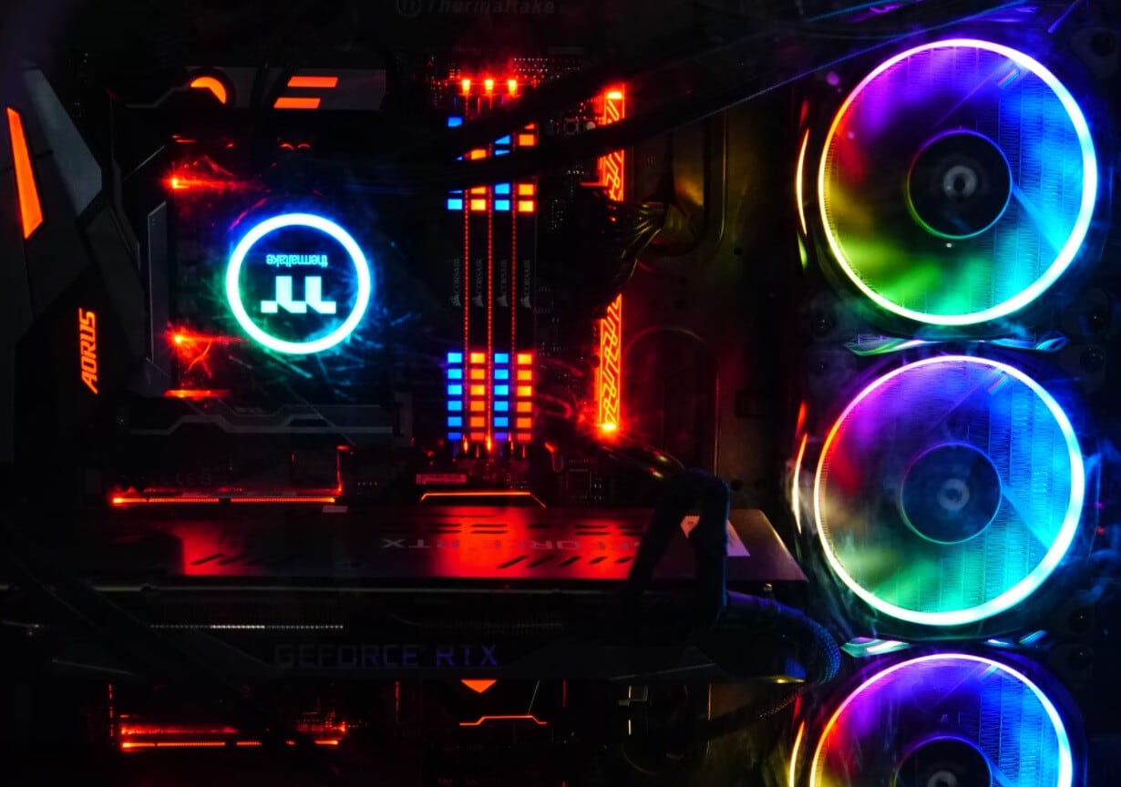 PC con iluminación RGB.