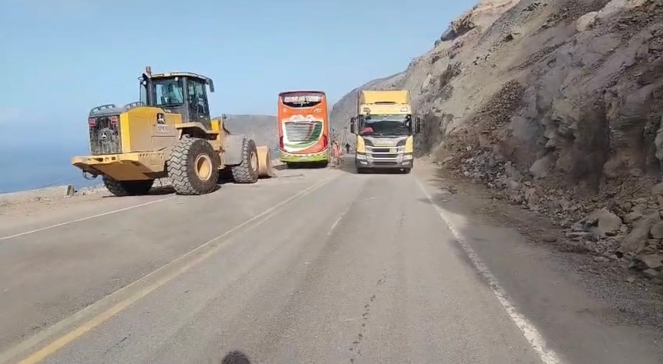 Restablecen tránsito en la Panamericana Sur tras derrumbe que dejó pasajeros heridos (Foto: MTC)