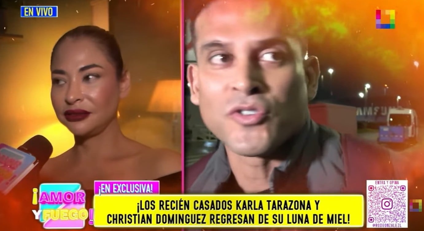 Christian Domínguez para las cámaras de 'Amor y fuego'.
