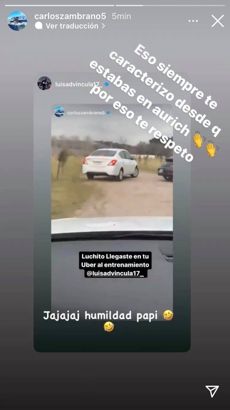 La respuesta de Luis Advíncula a Carlos Zambrano en Instagram.