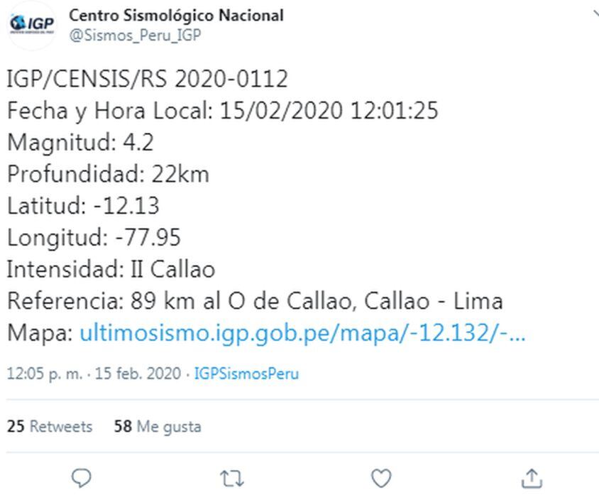 Temblor en el Callao alarmó a los limeños | TROME