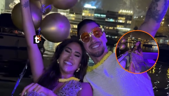 TROME - Melissa y Anthony se lucen al celebrar en “lujos” el Año Nuevo 2026: En yate con cena romántica