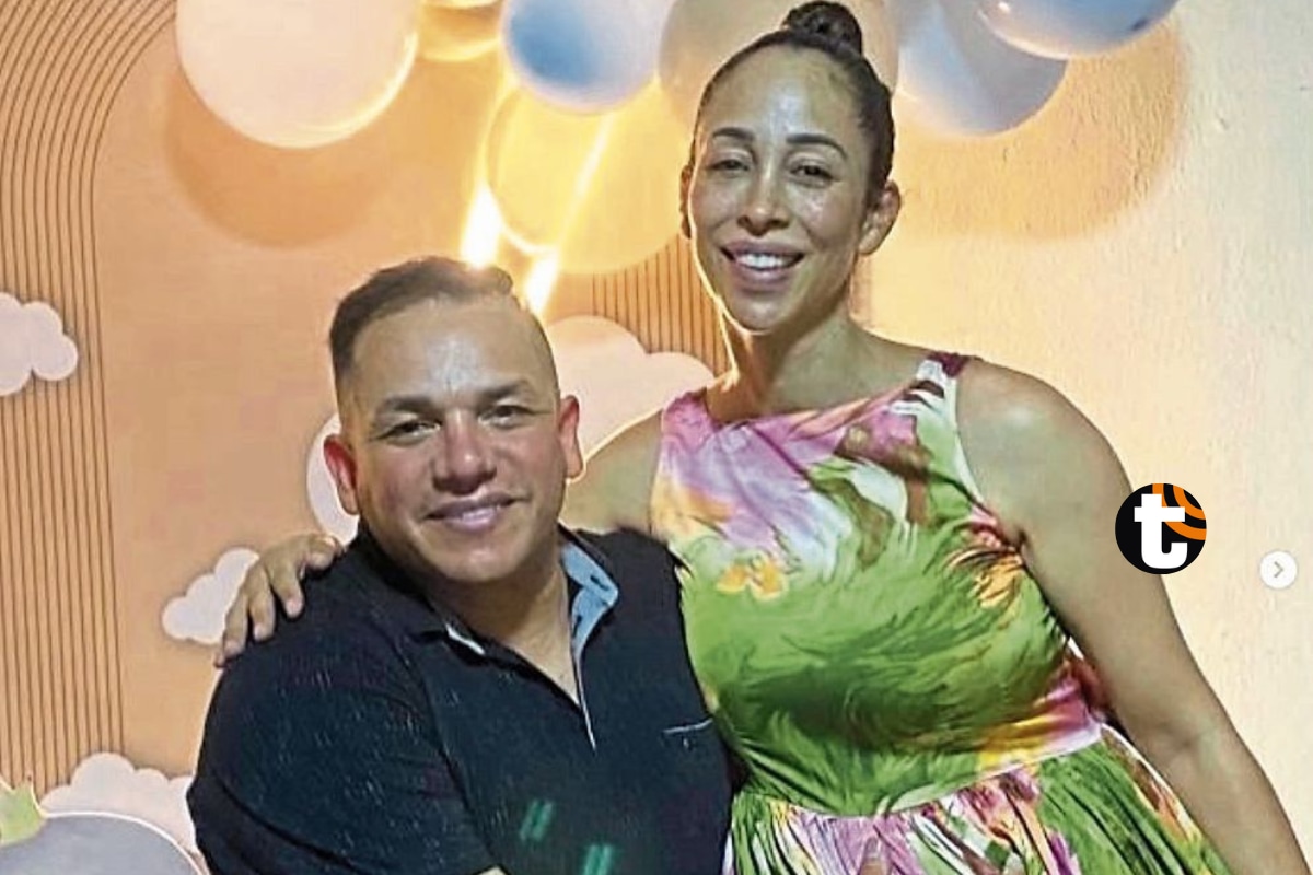 Olinda Castañeda en su babyshower