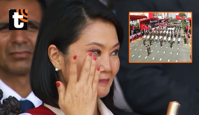 Keiko Fujimori se quiebra al ver desfilar a los miembros del comando Chavín de Huántar en la Parada Militar