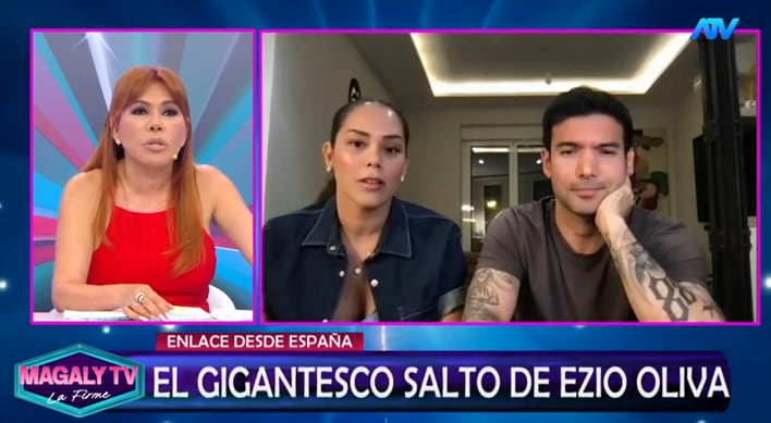 Karen Schwarz se enlaza con Magaly Medina.