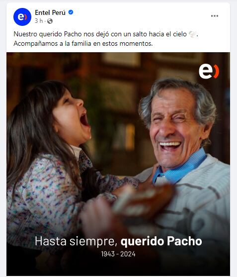 Entel se despidió de 'Pancho', campeón de atletismo y el recordado protagonista de conmovedor comercial.