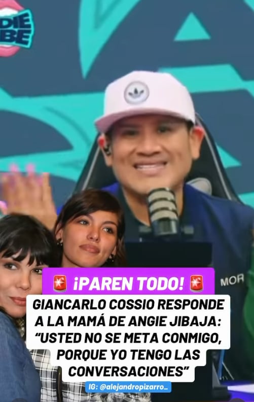 Giancarlo Cossio responde con todo a la mamá de Angie Jibaja.