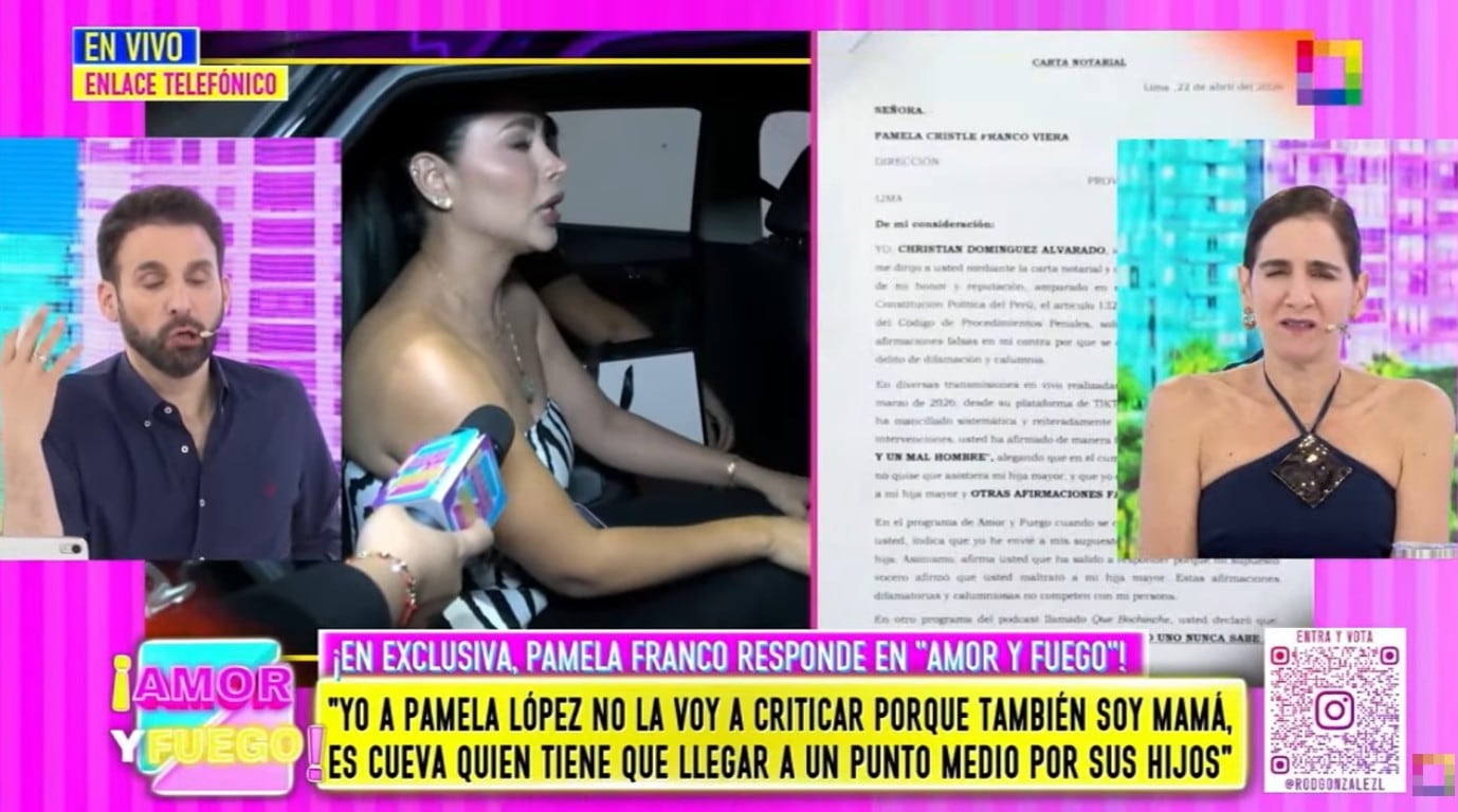 Pamela habla en 'Amor y Fuego'.