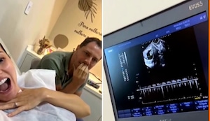 Carol Real y André Bankoff se emocionan con latidos de su bebé