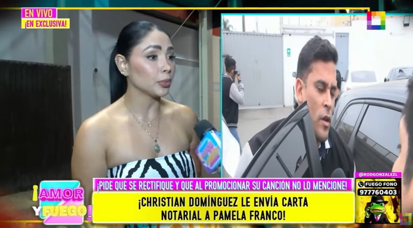 Pamela responde contodo a Domínguez.