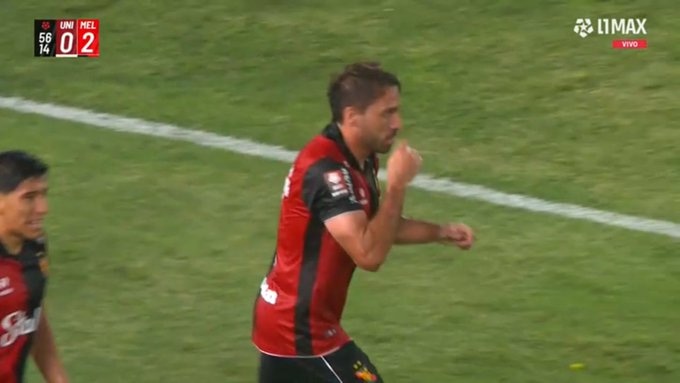 'El Chapu' Cristian Bordacahar puso el segundo gol de Melgar ante Universitario. (L1 MAX)