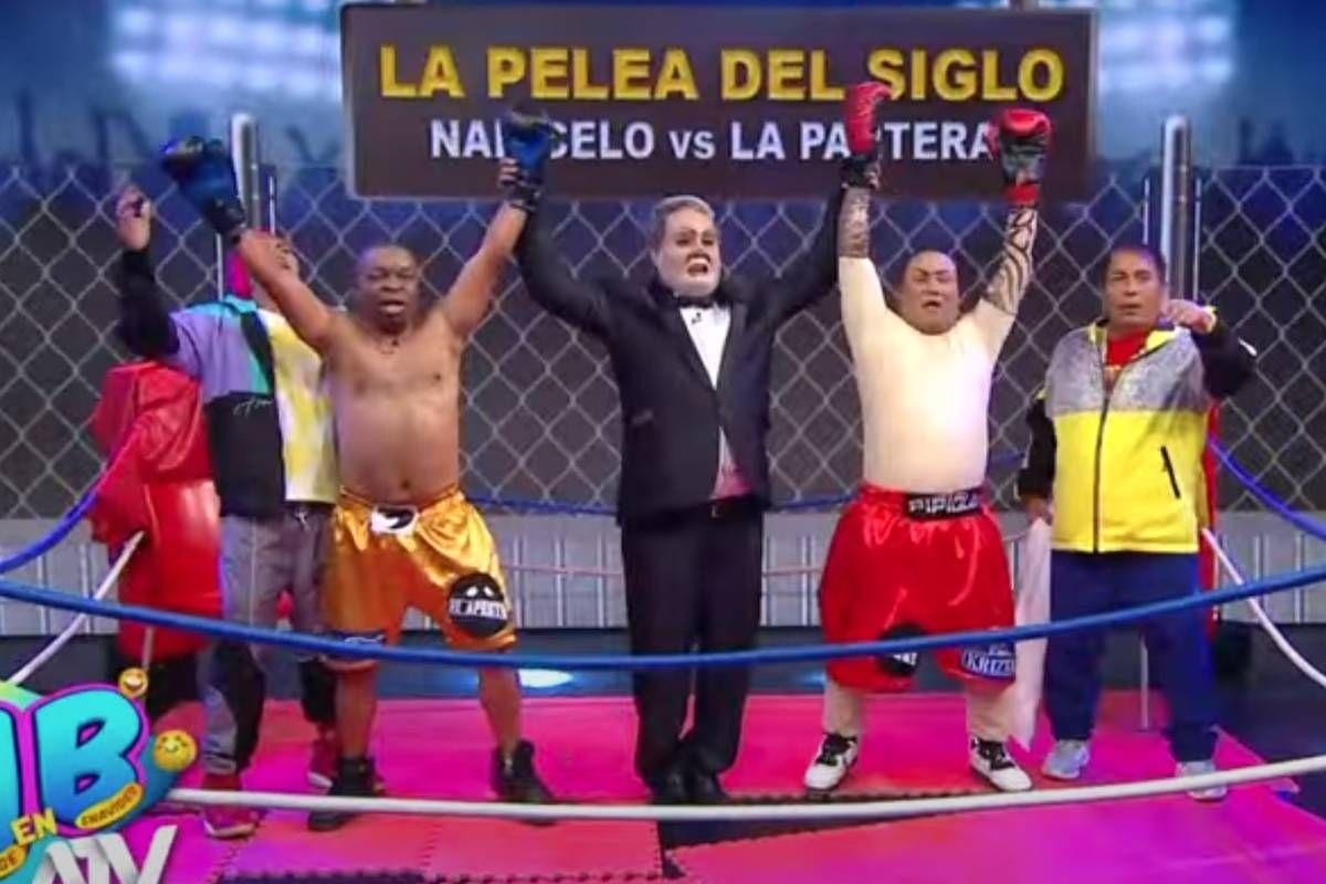 El duelo entre La Pantera Zegarra y Jonathan Maicelo al divertido estilo de JB en ATV. (Captura en ATV)