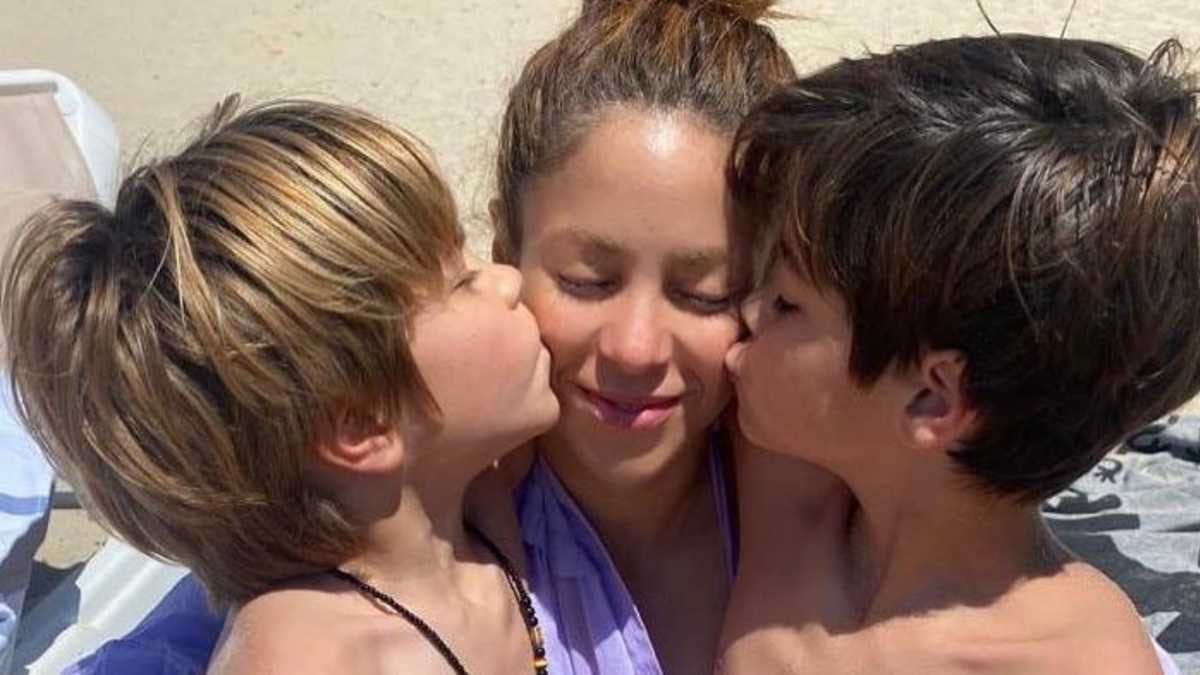 Shakira junto a sus hijos, Milan y Sasha, disfrutando de una día de descanso (Foto: Instagram Shakira)
