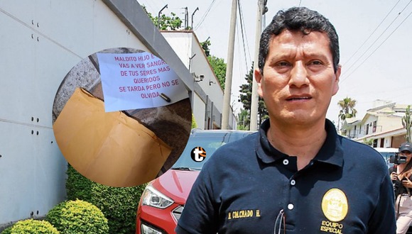 Sujeto desconocido deja balas y nota en la puerta de Harvey Colchado. Video: Canal N.