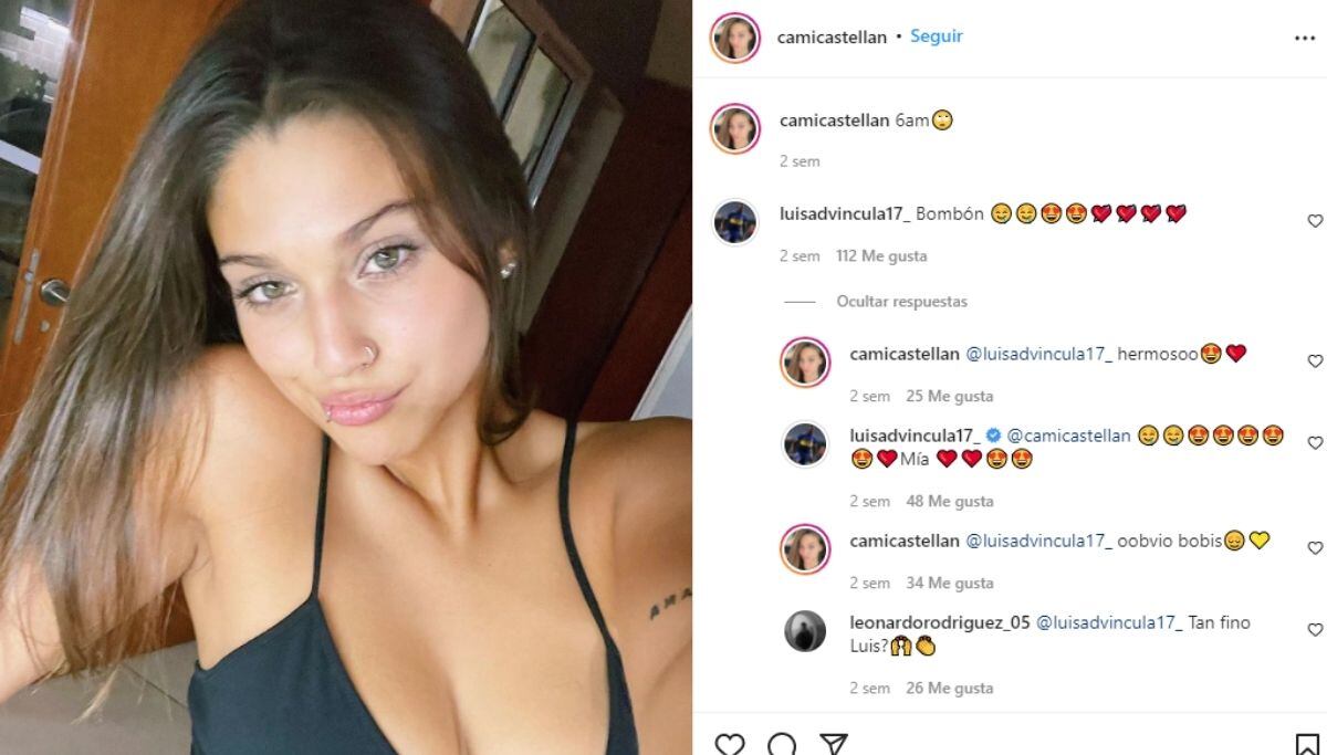 Modelo no ha oficializado a Luis Advíncula en sus redes sciales (@camilacastellan)