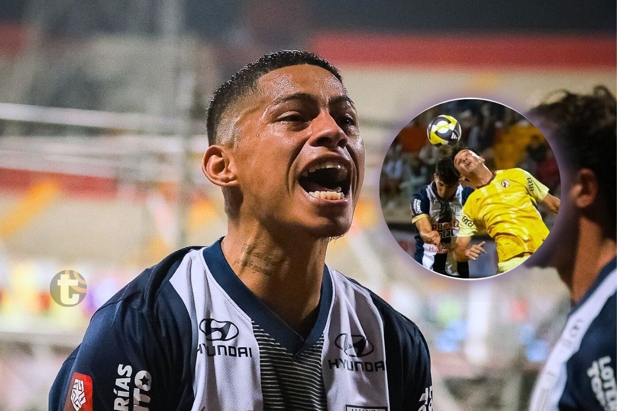 Kevin Quevedo grita su segudo gol de 'tijera' para el 2-1 de Alianza (Foto: @Liga1)