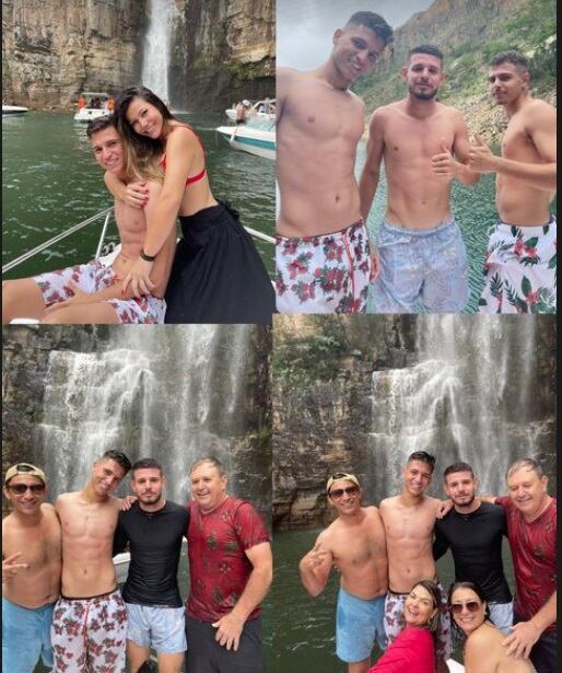 Futbolista pasó un momento de diversión en el Lago, antes de la tragedia. (@ggustavobraga)