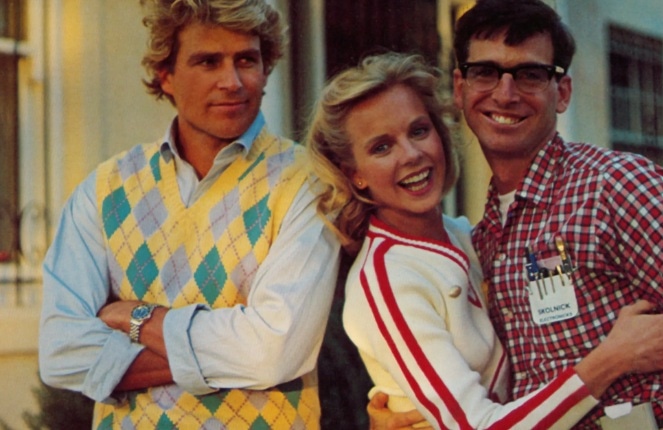 Robert Carradine en el papel de Lewis Skolnick en La Revancha de los Nerds (Difusión)