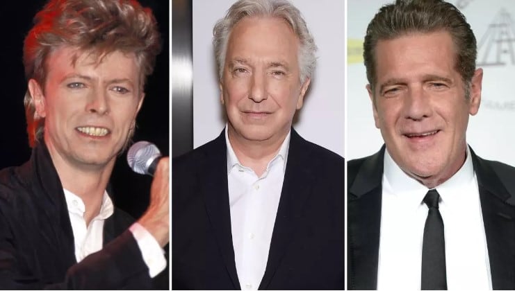 Los famosos David Bowie, Alan Rickman y Glenn Fey nos dejaron también el 2016 (Foto: Getty Images)