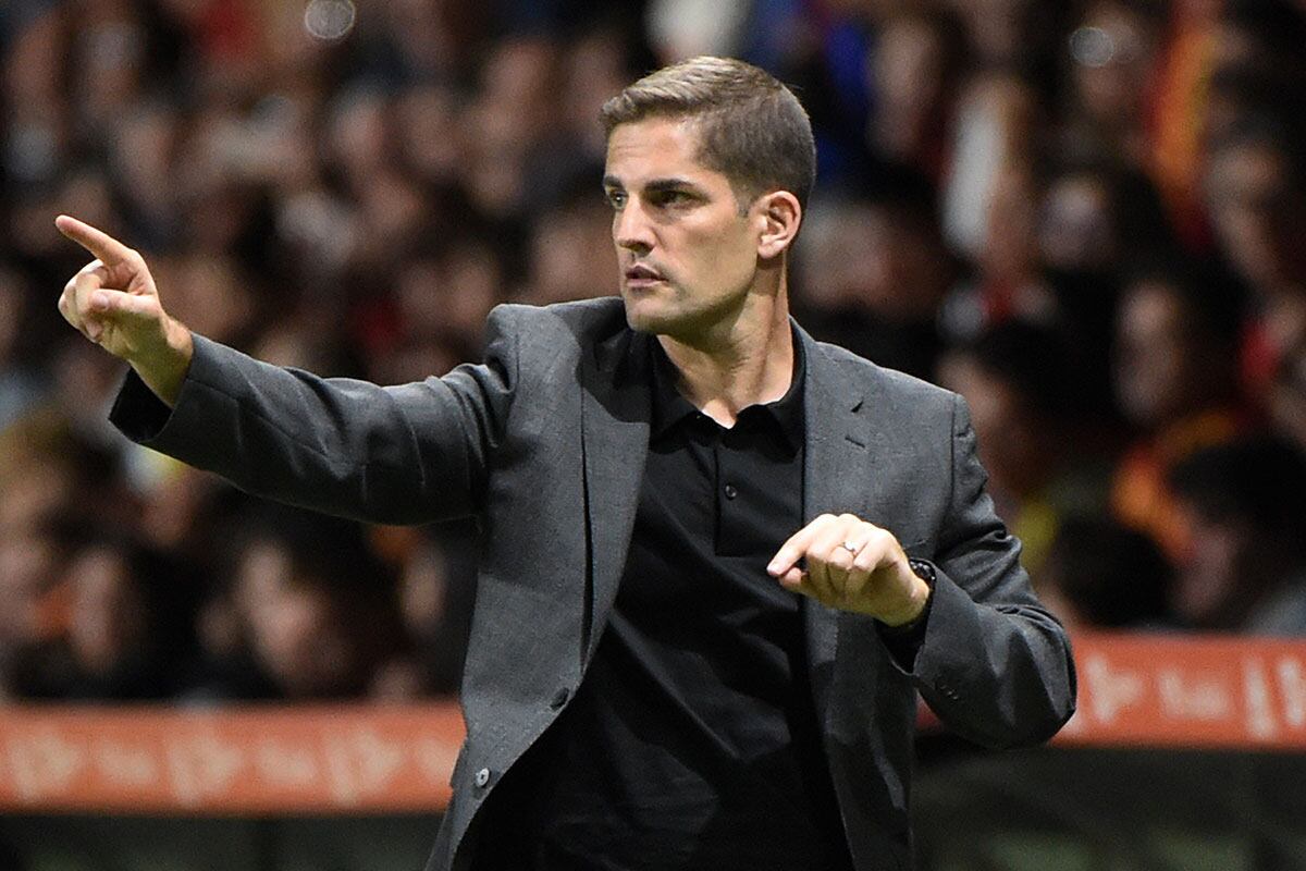 Robert Moreno en su faceta como técnico de España,