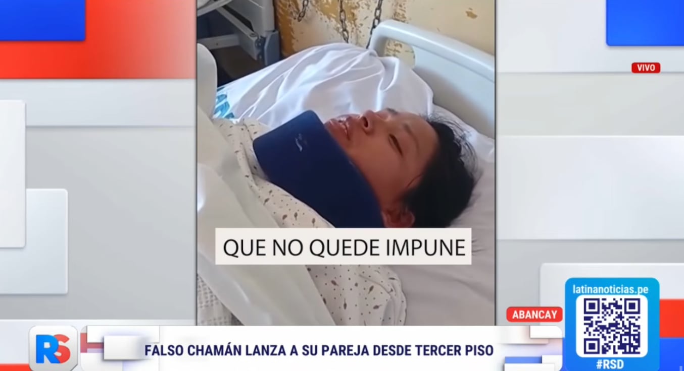 Mujer que fue arrojada por su pareja desde el tercer piso, se encuentra postrada en un hospital y exige su detención.