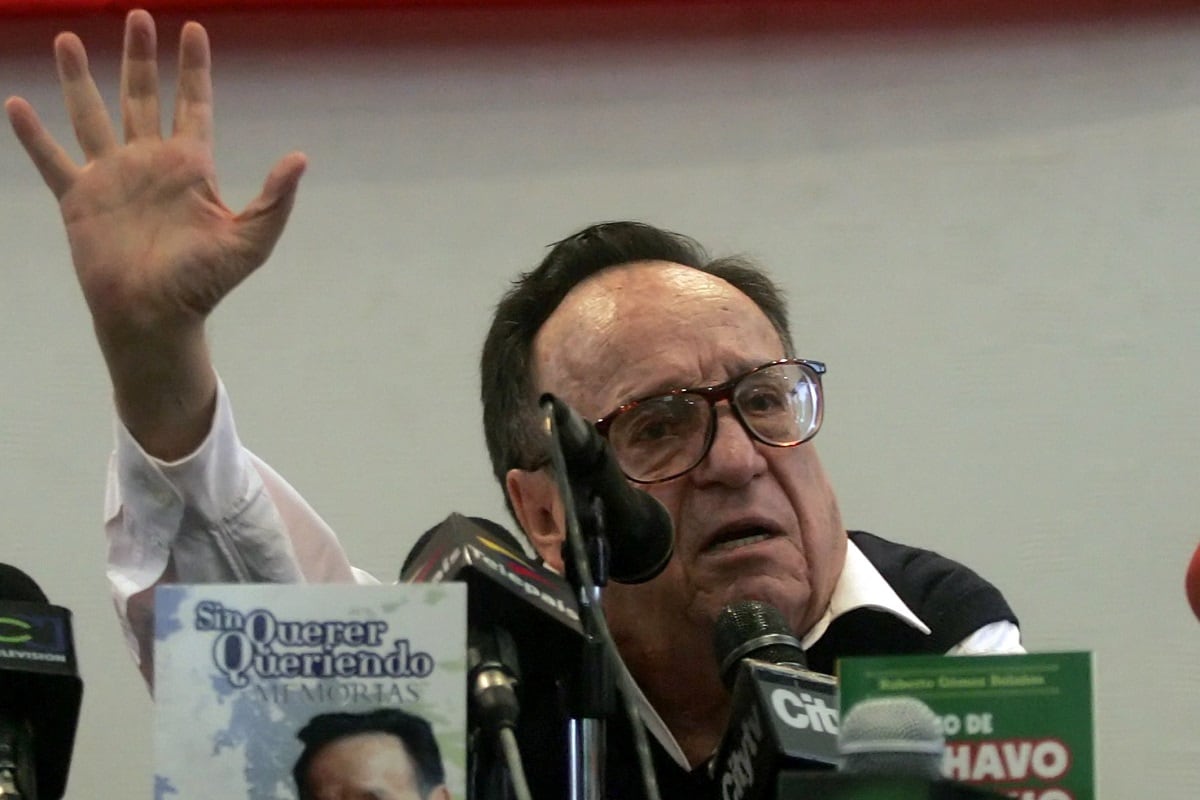Roberto Gómez Bolaños en una conferencia de prensa. (Foto: Mauricio Duenas / AFP)