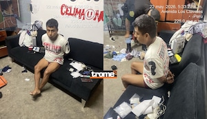 ¡LO AGARRARON DURMIENDO! Barrista de la ‘U’ cae con revólver, municiones, machetes, explosivos y marihuana