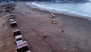 Agua Dulce: Así fue el cierre de la popular playa por labores de limpieza