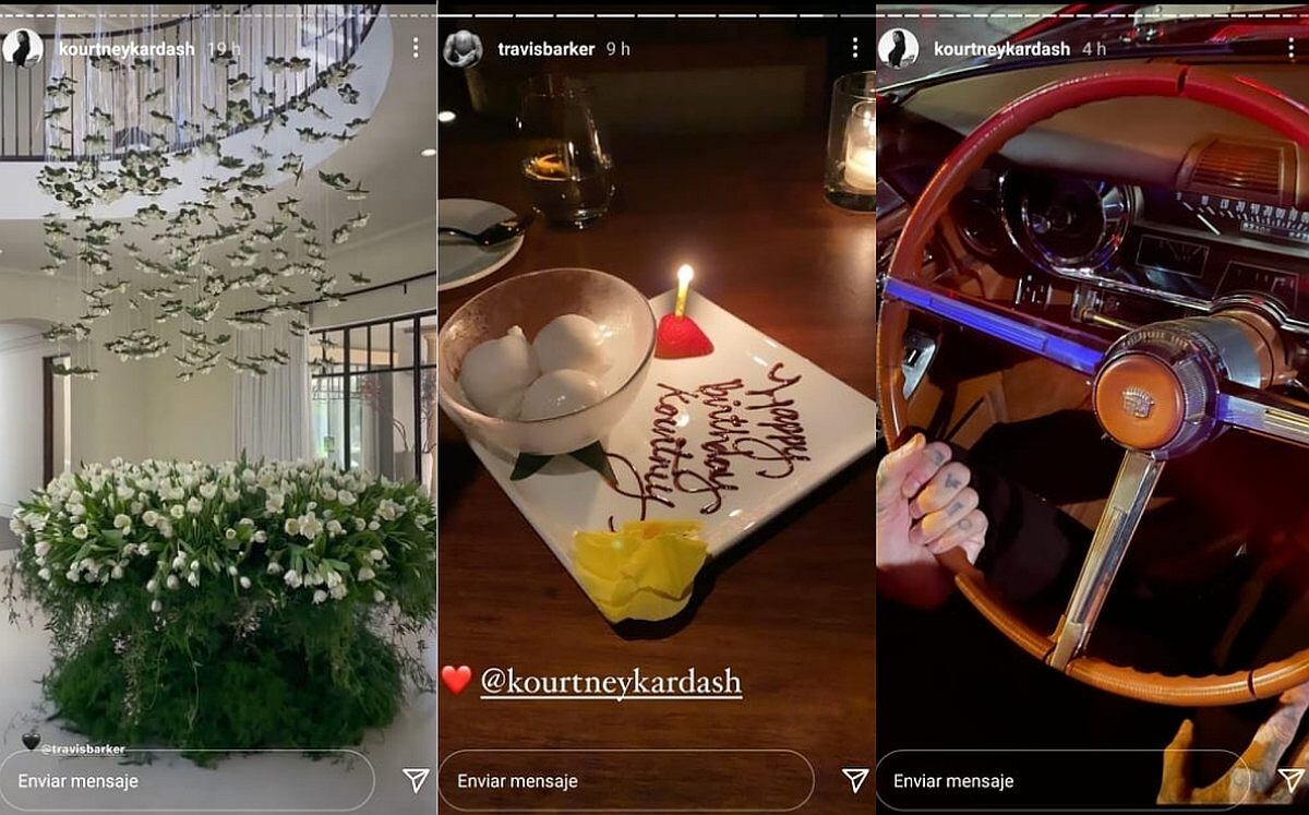 Kourtney Kardashian tuvo un día lleno de sorpresas gracias a su novio Travis Barker. (Foto: Instagram)