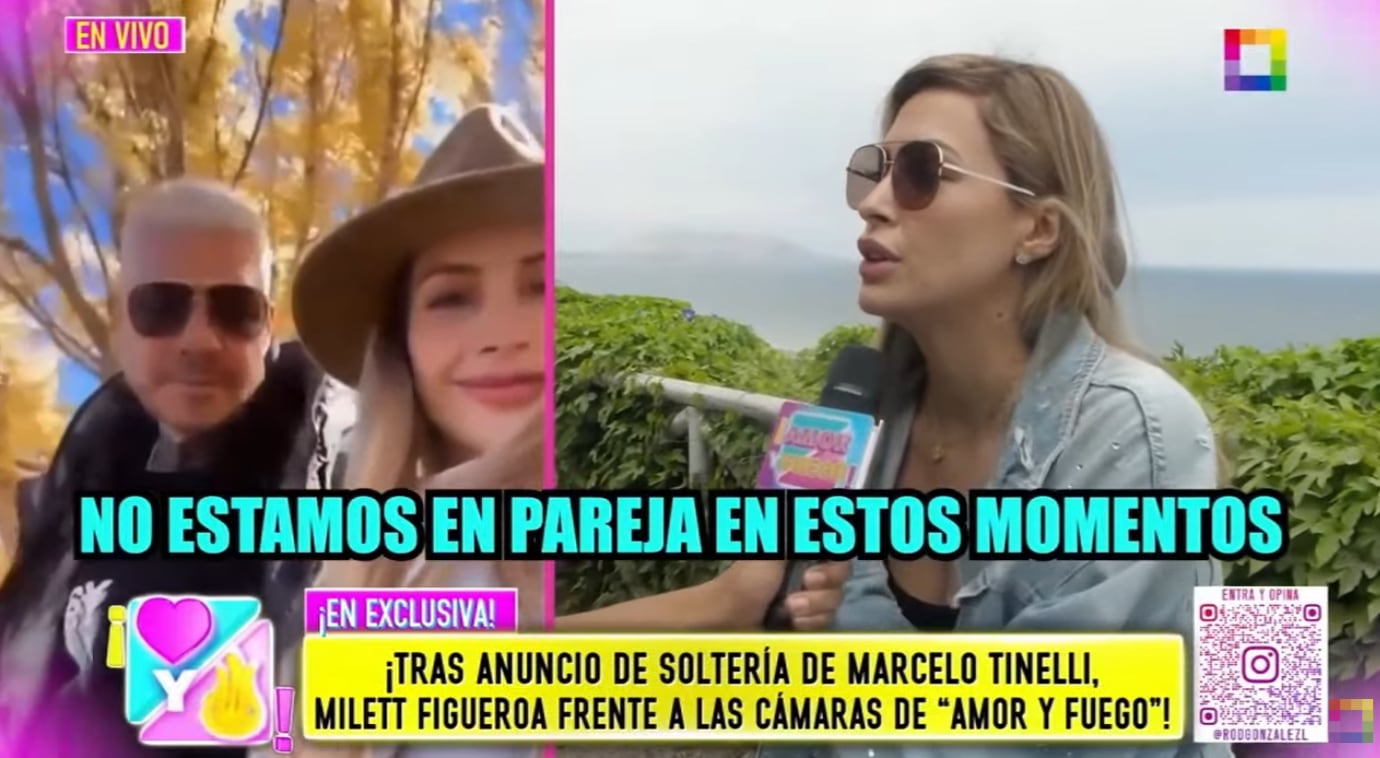 Milett Figueroa asegura que está soltera y que jamás volvió con Marcelo Tinelli.