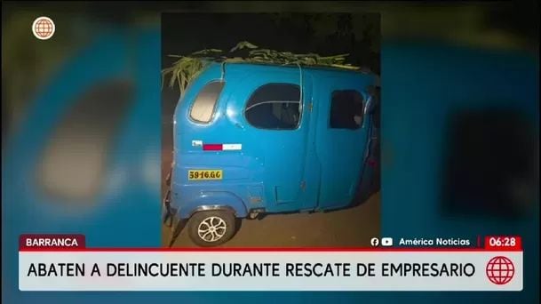 Policía mató a secuestrador y rescató a un empresario mayorista maniatado en Barranca. Foto: América noticias