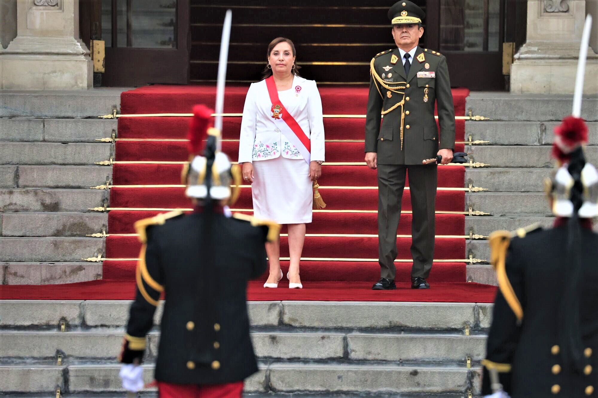 Dina Boluarte alcanzó el 79% de desaprobación. (Foto: Sebastian Castaneda/Bloomberg)