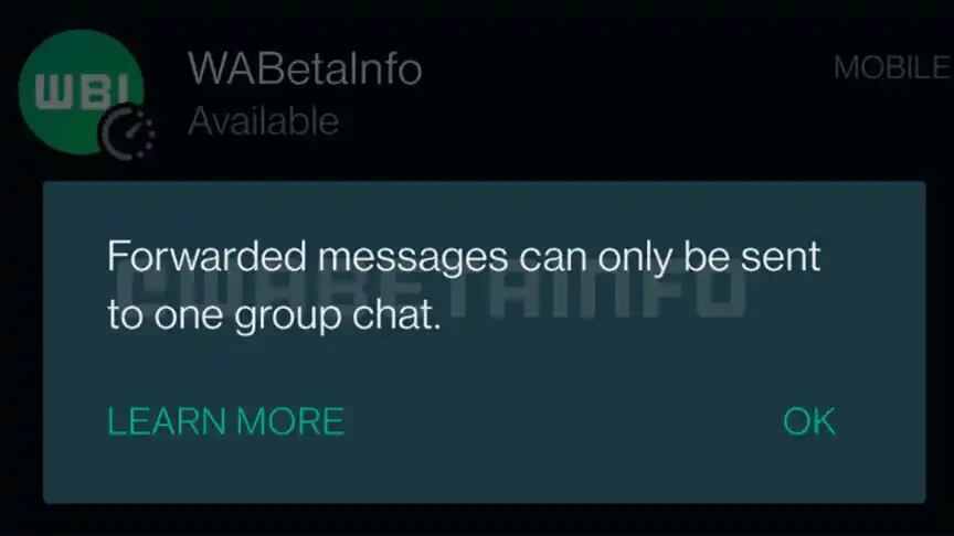 Mensaje de WhatsApp.