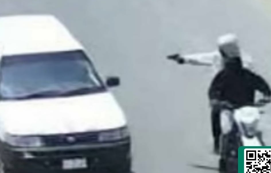 Imágenes del crimen de dirigente en Manchay. (Captura Latina)