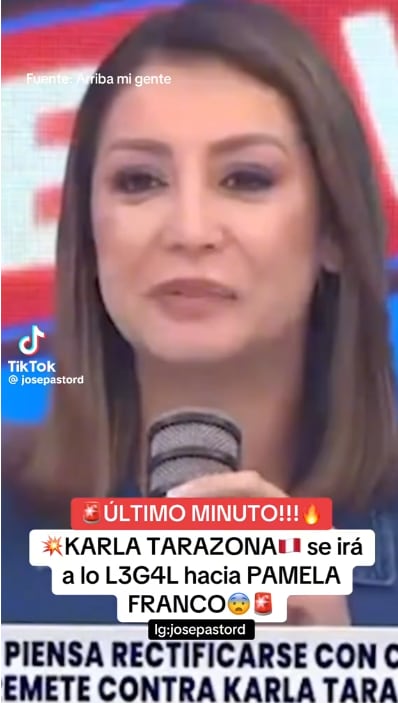 Karla Tarazona niega haber enviado foto sugerente a Christian Domínguez y anuncia acciones legales contra Pamela Franco.
