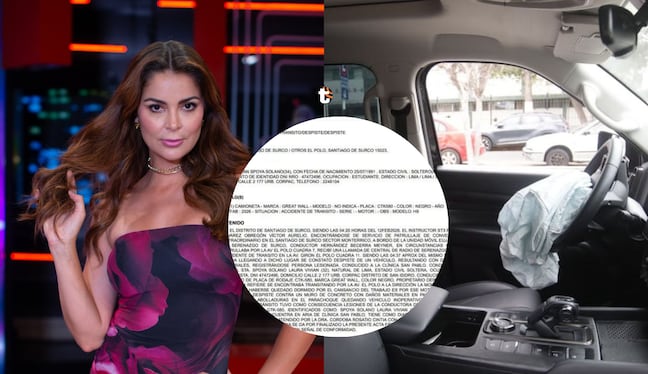 Parte policial de Laura Spoya indica que se quedó dormida al volante.