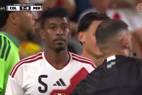 Miguel Araujo ingresó a la cancha y lo expulsaron a los dos minutos en el Perú vs. Colombia | VIDEO