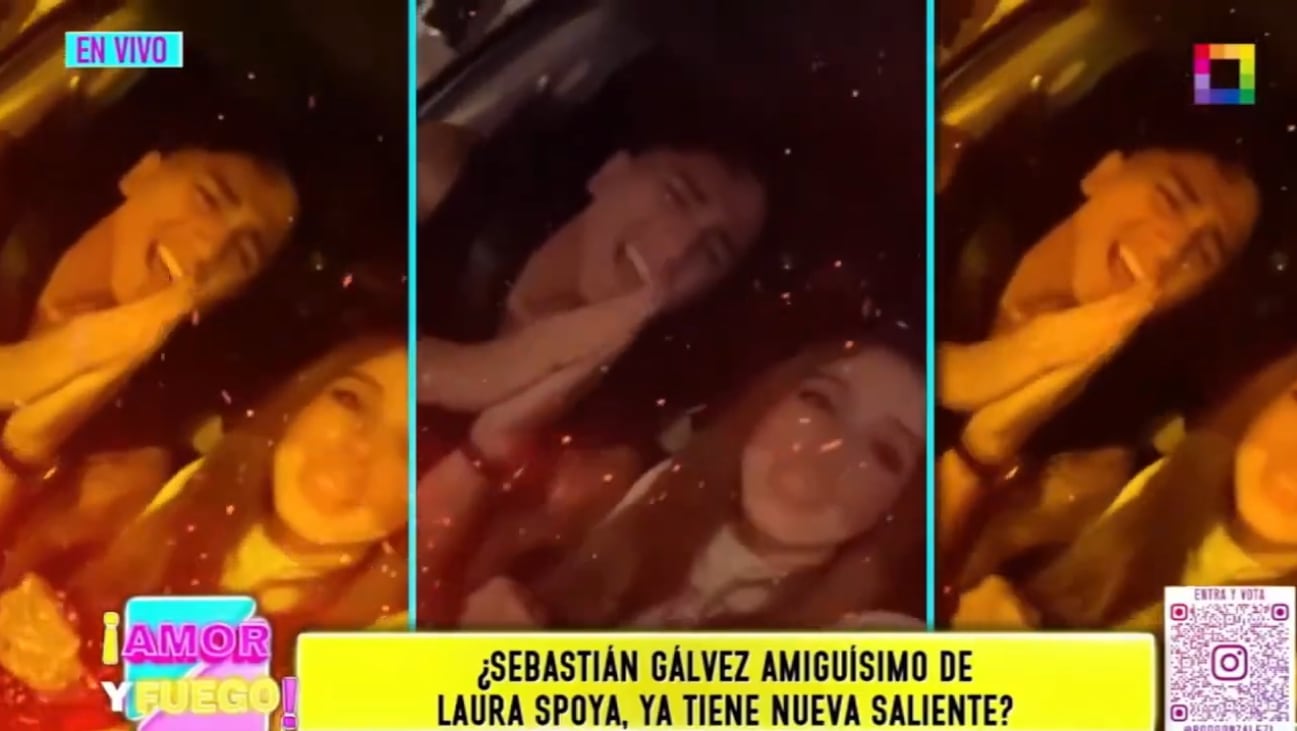 Sebastián Gálvez, amigo de Laura Spoya, es captada saliendo con otra jovencita.